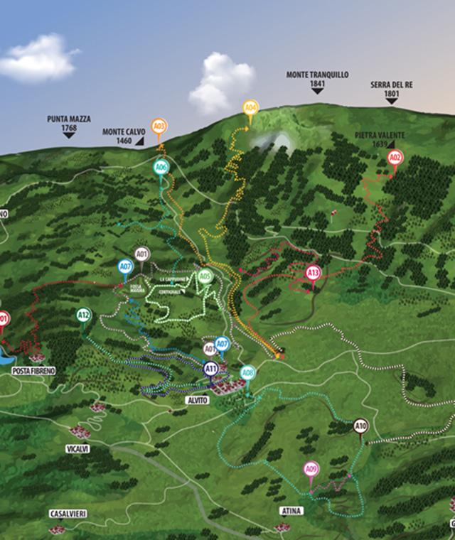 comibene parco percorsi sentiero a13